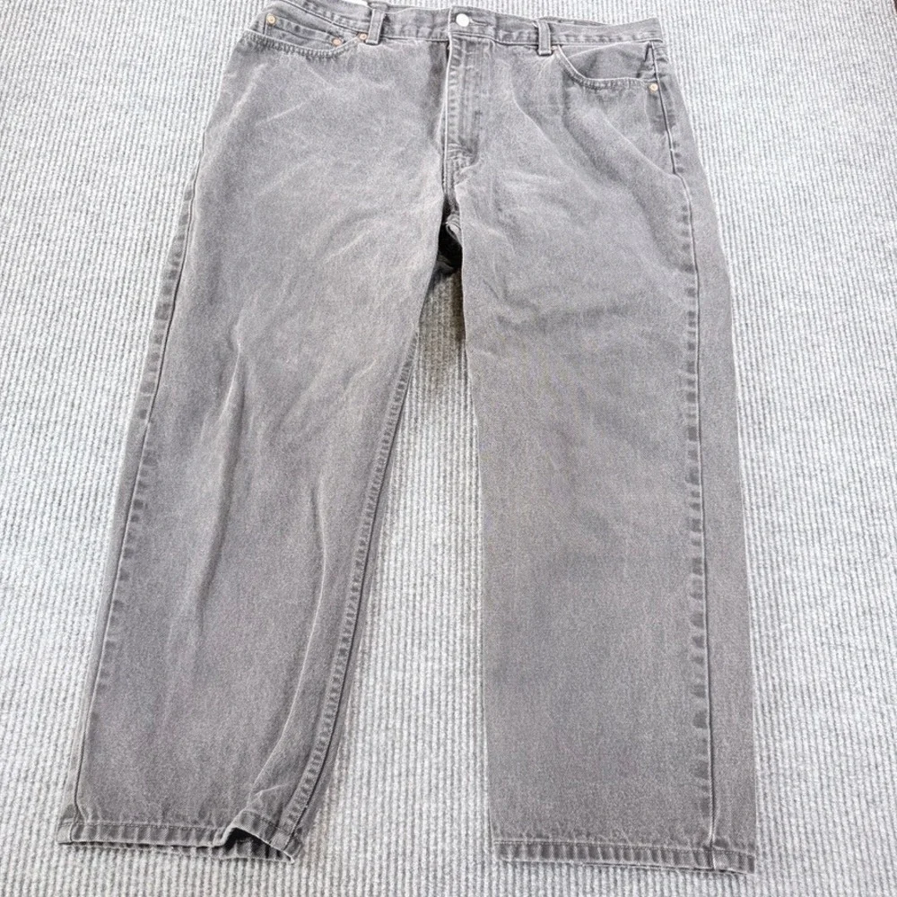 Levis 550 Relaxed Fit Jeans Mens 42x30 Faded Black Charcoal Denim 00550-0260